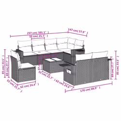 VidaXL 3252790 set mobili da esterno - Vista aggiuntiva 3