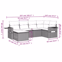 VidaXL 3252796 set mobili da esterno - Vista aggiuntiva 3
