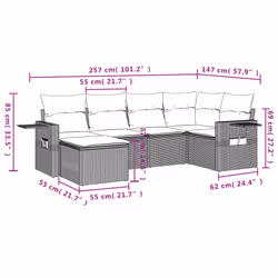 VidaXL 3252806 set mobili da esterno