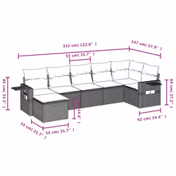 VidaXL 3252816 set mobili da esterno