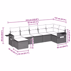 VidaXL 3252819 set mobili da esterno - Vista aggiuntiva 3