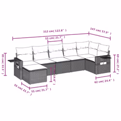 VidaXL 3252826 set mobili da esterno - Vista aggiuntiva 3