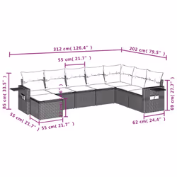VidaXL 3252895 set mobili da esterno