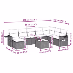 VidaXL 3252899 set mobili da esterno - Vista aggiuntiva 3