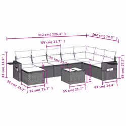VidaXL 3252905 set mobili da esterno