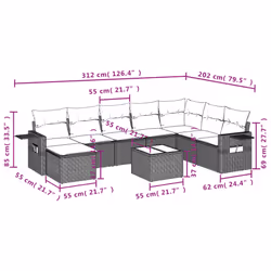 VidaXL 3252910 set mobili da esterno - Vista aggiuntiva 3