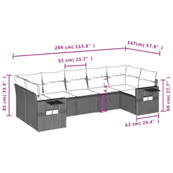 VidaXL 3252925 set mobili da esterno