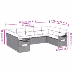 VidaXL 3252935 set mobili da esterno