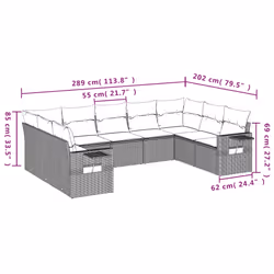 VidaXL 3252945 set mobili da esterno