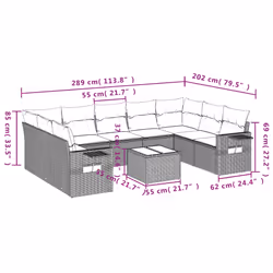 VidaXL 3252946 set mobili da esterno