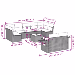 VidaXL 3252952 set mobili da esterno