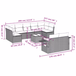 VidaXL 3252970 set mobili da esterno