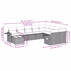 VidaXL 3252996 set mobili da esterno