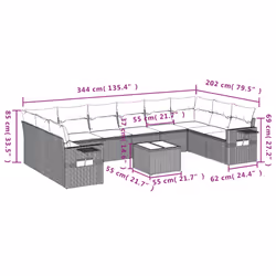 VidaXL 3253005 set mobili da esterno