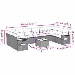 VidaXL 3253020 set mobili da esterno