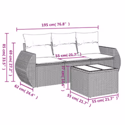 VidaXL 3253395 set mobili da esterno