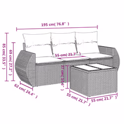 VidaXL 3253396 set mobili da esterno