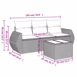 VidaXL 3253406 set mobili da esterno