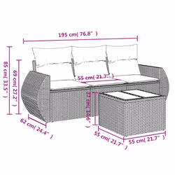 VidaXL 3253407 set mobili da esterno