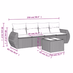 VidaXL 3253426 set mobili da esterno