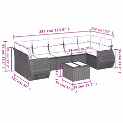 VidaXL 3253472 set mobili da esterno