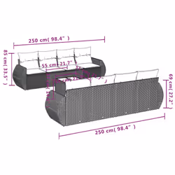 VidaXL 3253486 set mobili da esterno