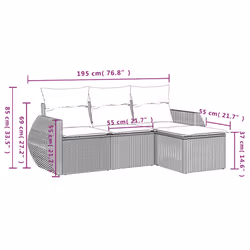 VidaXL 3253612 set mobili da esterno