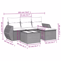 VidaXL 3253616 set mobili da esterno