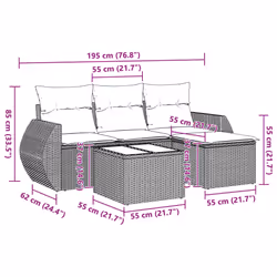 VidaXL 3253619 set mobili da esterno