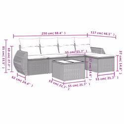 VidaXL 3253626 set mobili da esterno
