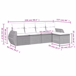 VidaXL 3253627 set mobili da esterno