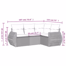 VidaXL 3253645 set mobili da esterno