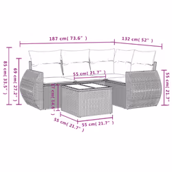 VidaXL 3253646 set mobili da esterno