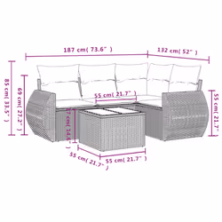 VidaXL 3253656 set mobili da esterno