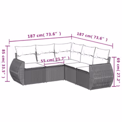 VidaXL 3253685 set mobili da esterno