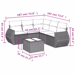 VidaXL 3253695 set mobili da esterno