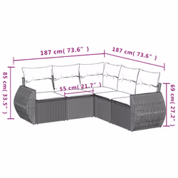 VidaXL 3253697 set mobili da esterno