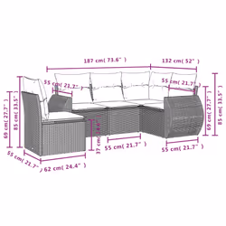 VidaXL 3253702 set mobili da esterno