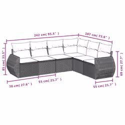 VidaXL 3253756 set mobili da esterno