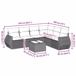 VidaXL 3253759 set mobili da esterno - Vista aggiuntiva 3