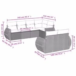 VidaXL 3253942 set mobili da esterno