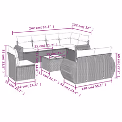 VidaXL 3253976 set mobili da esterno