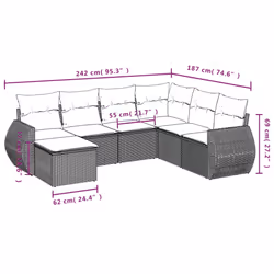 VidaXL 3254042 set mobili da esterno