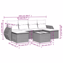 VidaXL 3254056 set mobili da esterno