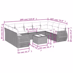 VidaXL 3254146 set mobili da esterno