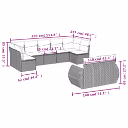VidaXL 3254152 set mobili da esterno