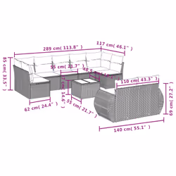 VidaXL 3254159 set mobili da esterno - Vista aggiuntiva 3