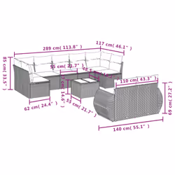 VidaXL 3254166 set mobili da esterno