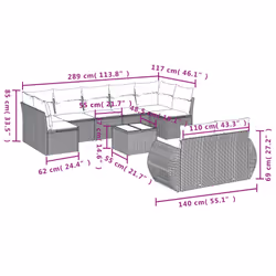 VidaXL 3254169 set mobili da esterno - Vista aggiuntiva 3