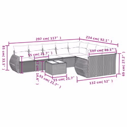 VidaXL 3254172 set mobili da esterno